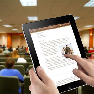 The Governing Body has approved for tablets to be used by speakers at congregation meetings