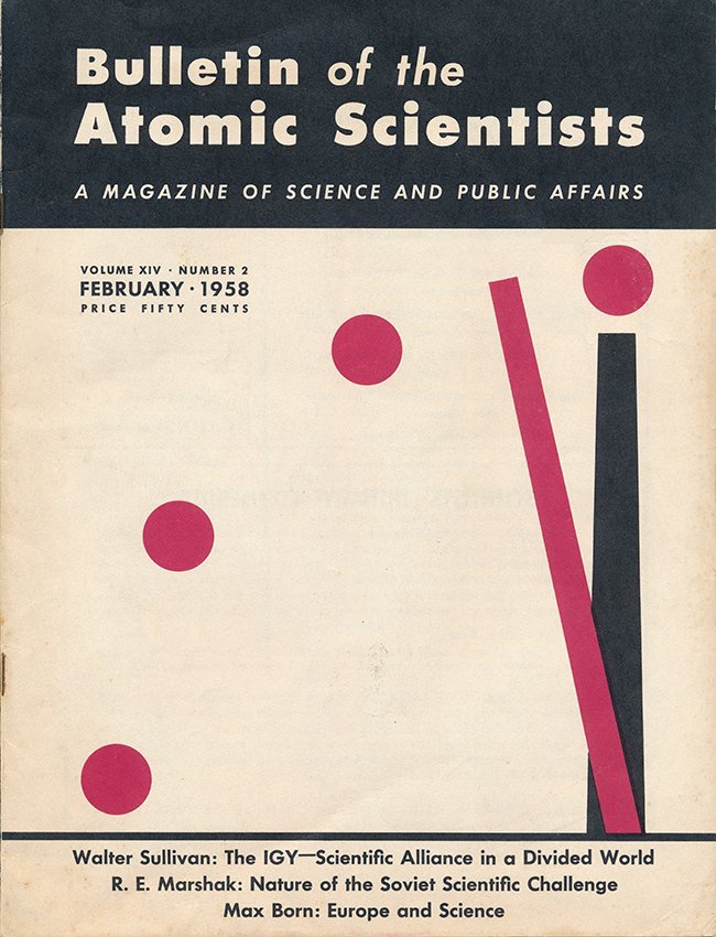 Cover of Bulletin of the Atomic Scientists, February 1958