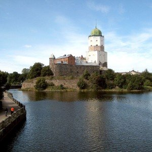 Vyborg Castle in Vyborg, where a storm over imported bibles is brewing